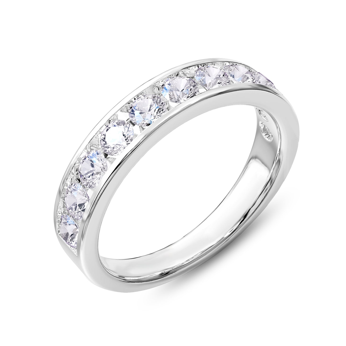1 Carat Lab Grown Diamond Eternity Wedding Band Ring