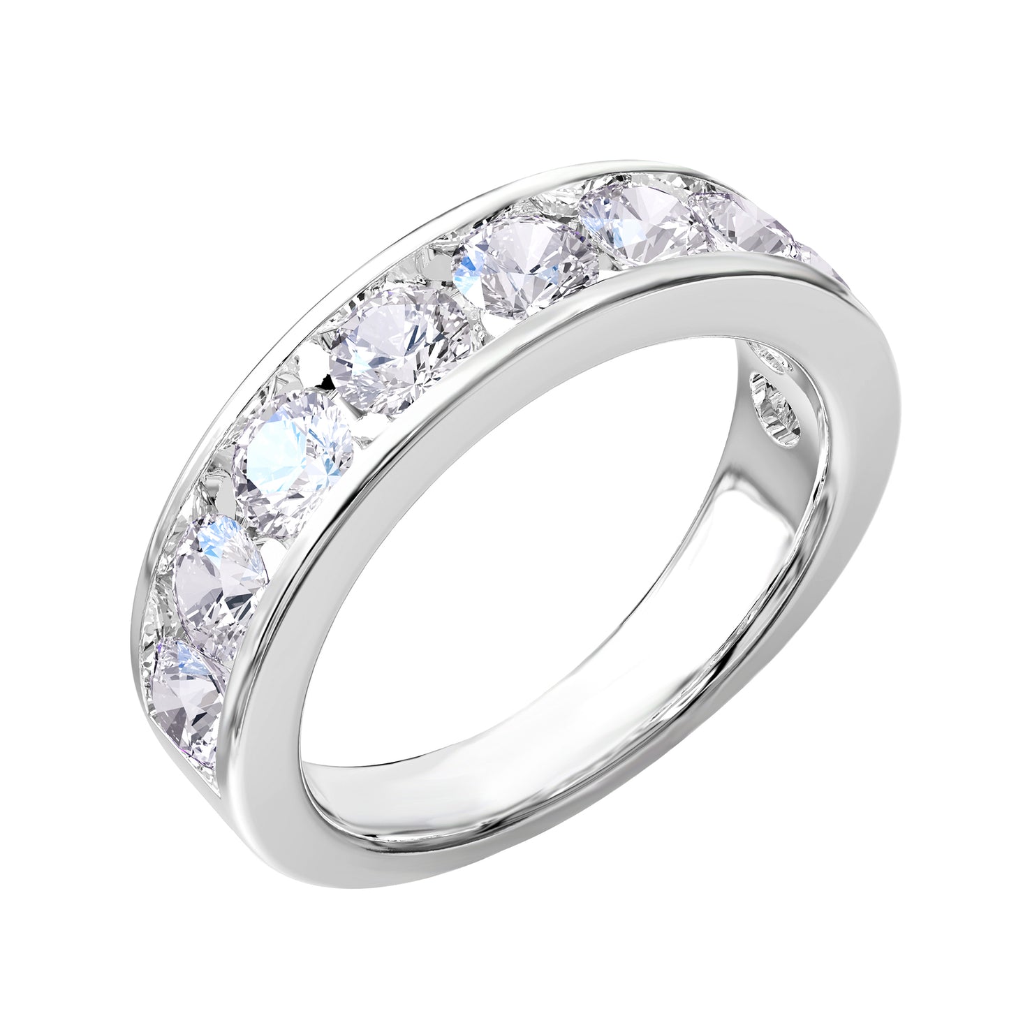 2 Carat Lab Grown Diamond Eternity Wedding Band Ring