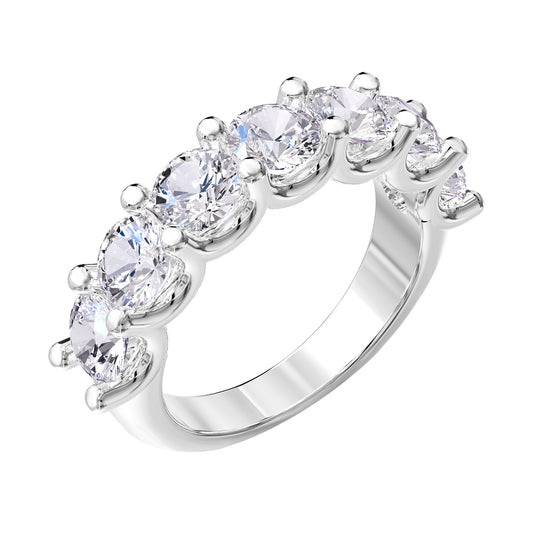 4 Carat Lab Grown Diamond Seven-stone Band Ring