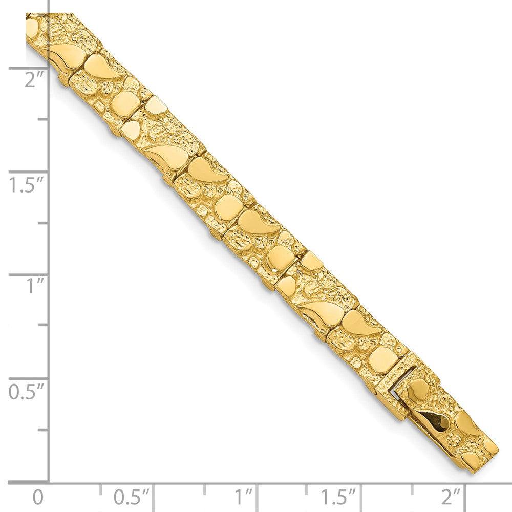 14k Yellow Gold 7 mm Nugget Bracelet