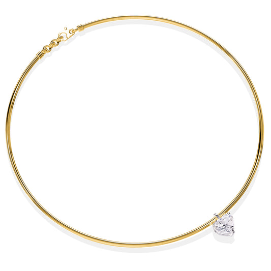 2.20 Carat Lab Grown Diamond Necklace 18", E