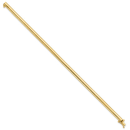 14k Yellow Gold 4mm Domed Omega Bracelet