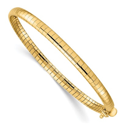 14k Yellow Gold 4mm Domed Omega Bracelet