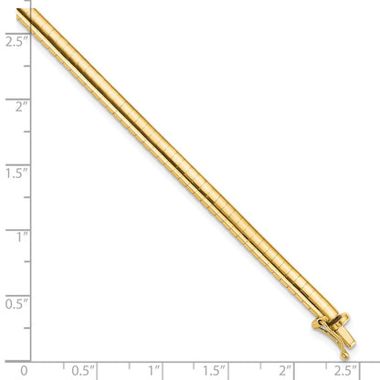 14k Yellow Gold 4mm Domed Omega Bracelet