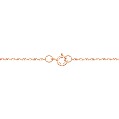 10K Rose Gold Morganite with Diamond Pendant Necklace 18"