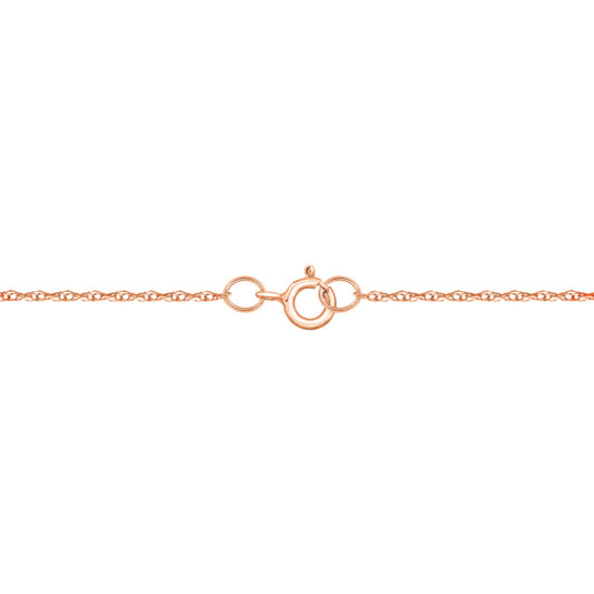 10K Rose Gold Morganite with Diamonds Accent Pendant Necklace 18"