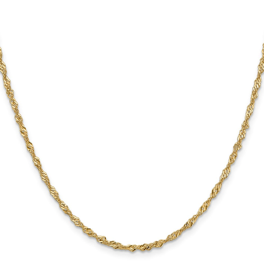 14k Yellow Gold 2mm Singapore Chain Necklace