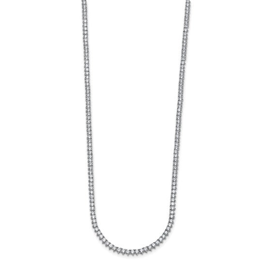 8 Ct Round Lab Grown Diamond Tennis Necklace 20" in 14k Yellow Gold VS-F