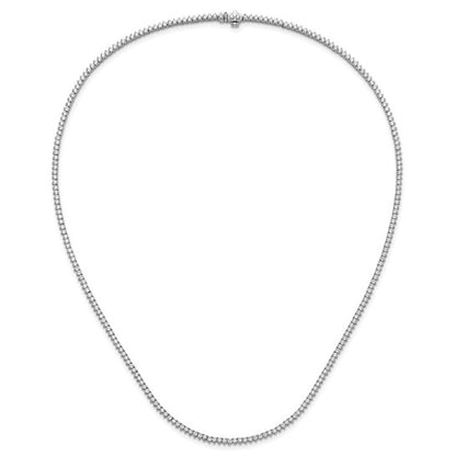 8 Ct Round Lab Grown Diamond Tennis Necklace 20" in 14k Yellow Gold VS-F