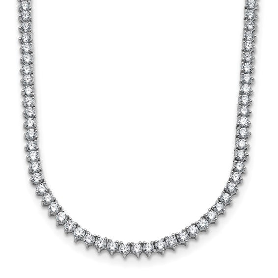 8 Ct Round Lab Grown Diamond Tennis Necklace 20" in 14k Yellow Gold VS-F