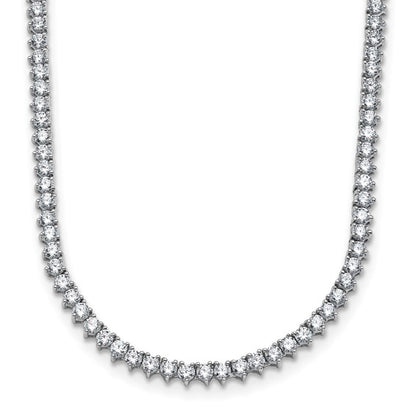 8 Ct Round Lab Grown Diamond Tennis Necklace 20" in 14k Yellow Gold VS-F