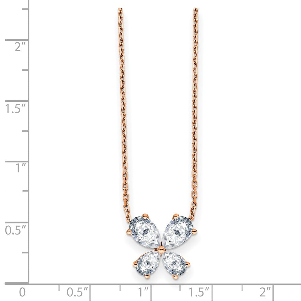 14K Gold Butterfly Pendant 1/2 Ct Moissanite Pendant Necklace 18"