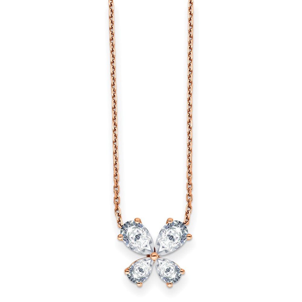 14K Gold Butterfly Pendant 1/2 Ct Moissanite Pendant Necklace 18"