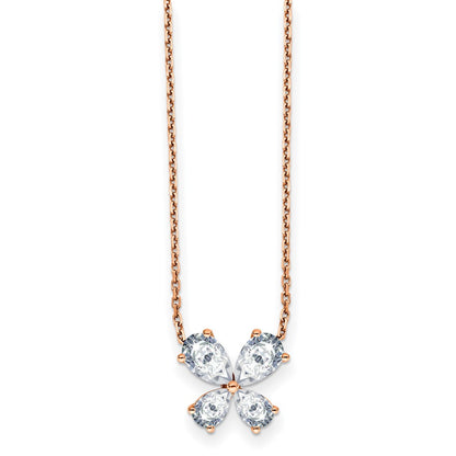 14K Gold Butterfly Pendant 1/2 Ct Moissanite Pendant Necklace 18"
