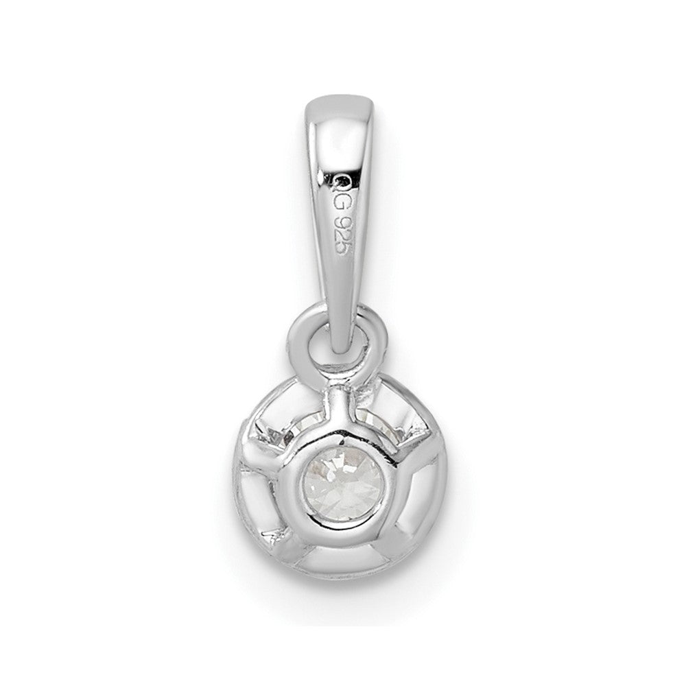 14k White Gold 1/4 carat Lab Grown Diamond VS DEF Solitaire Pendant Necklace