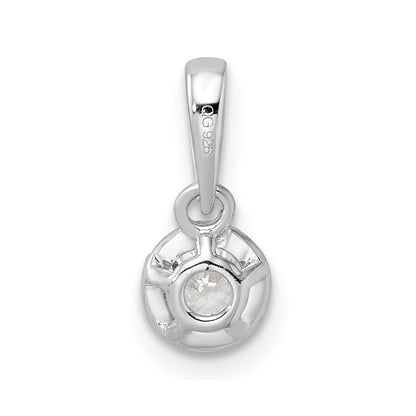 14k White Gold 1/4 carat Lab Grown Diamond VS DEF Solitaire Pendant Necklace
