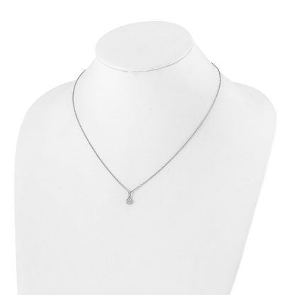 14k White Gold 1/4 carat Lab Grown Diamond VS DEF Solitaire Pendant Necklace