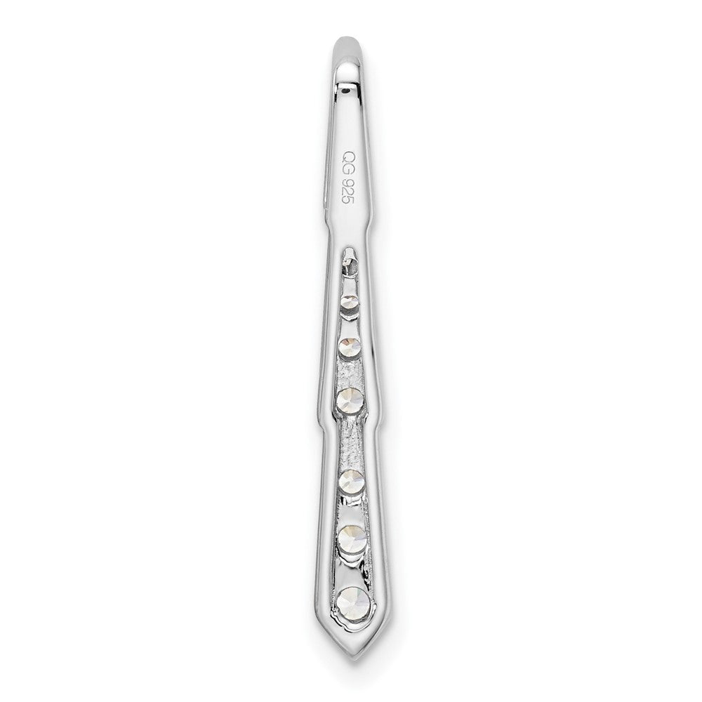 14k White Gold 3/8 carat Lab Grown Diamond Vertical Slide Necklace