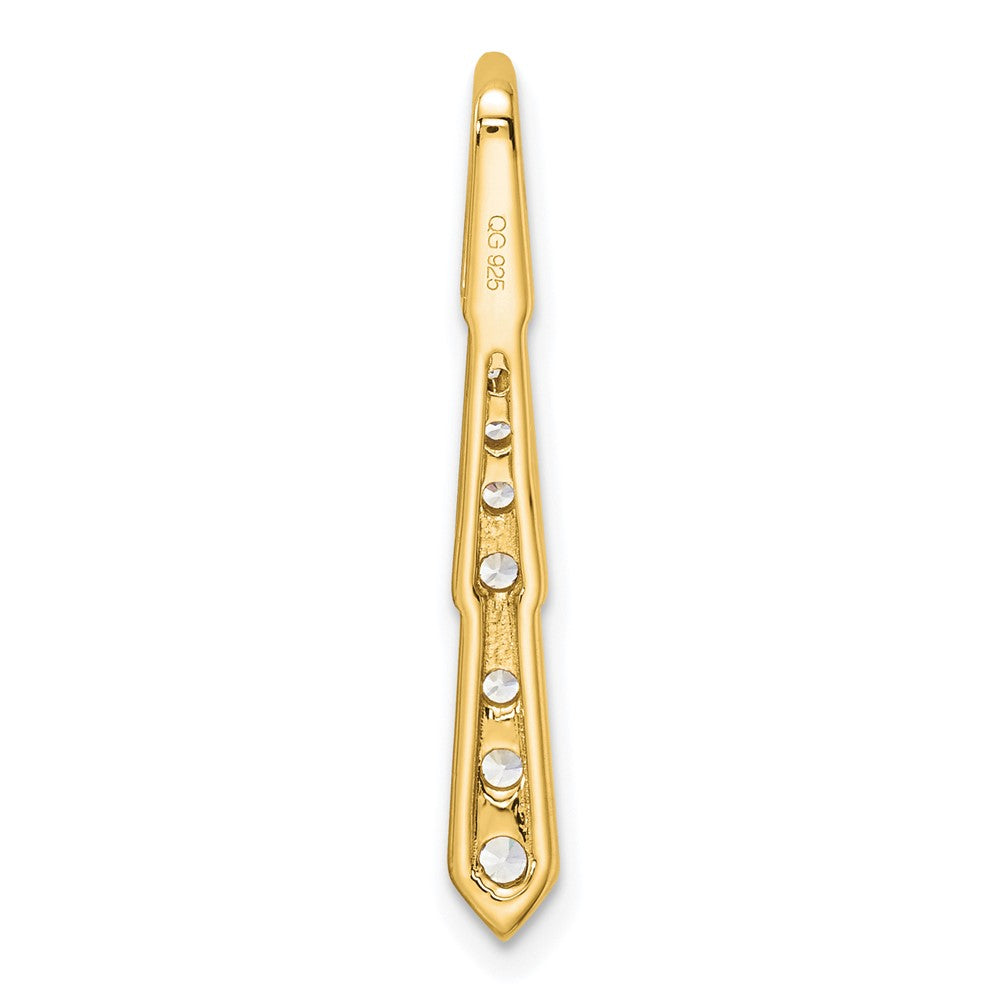 14k Yellow Gold 3/8 carat Lab Grown Diamond Vertical Slide Necklace