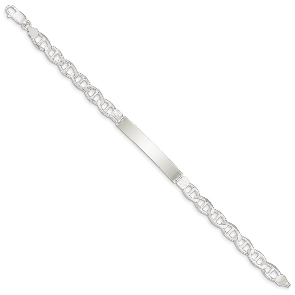 925 Sterling Silver 7mm Anchor ID Bracelet