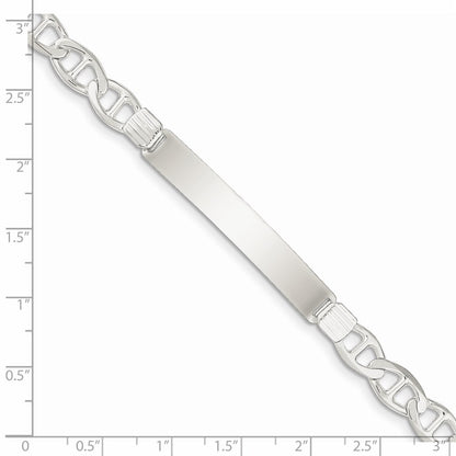 925 Sterling Silver 7mm Anchor ID Bracelet