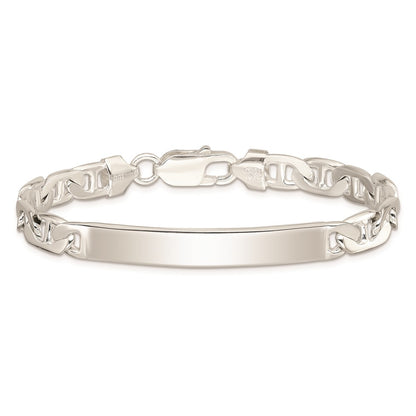 925 Sterling Silver 7mm Anchor ID Bracelet