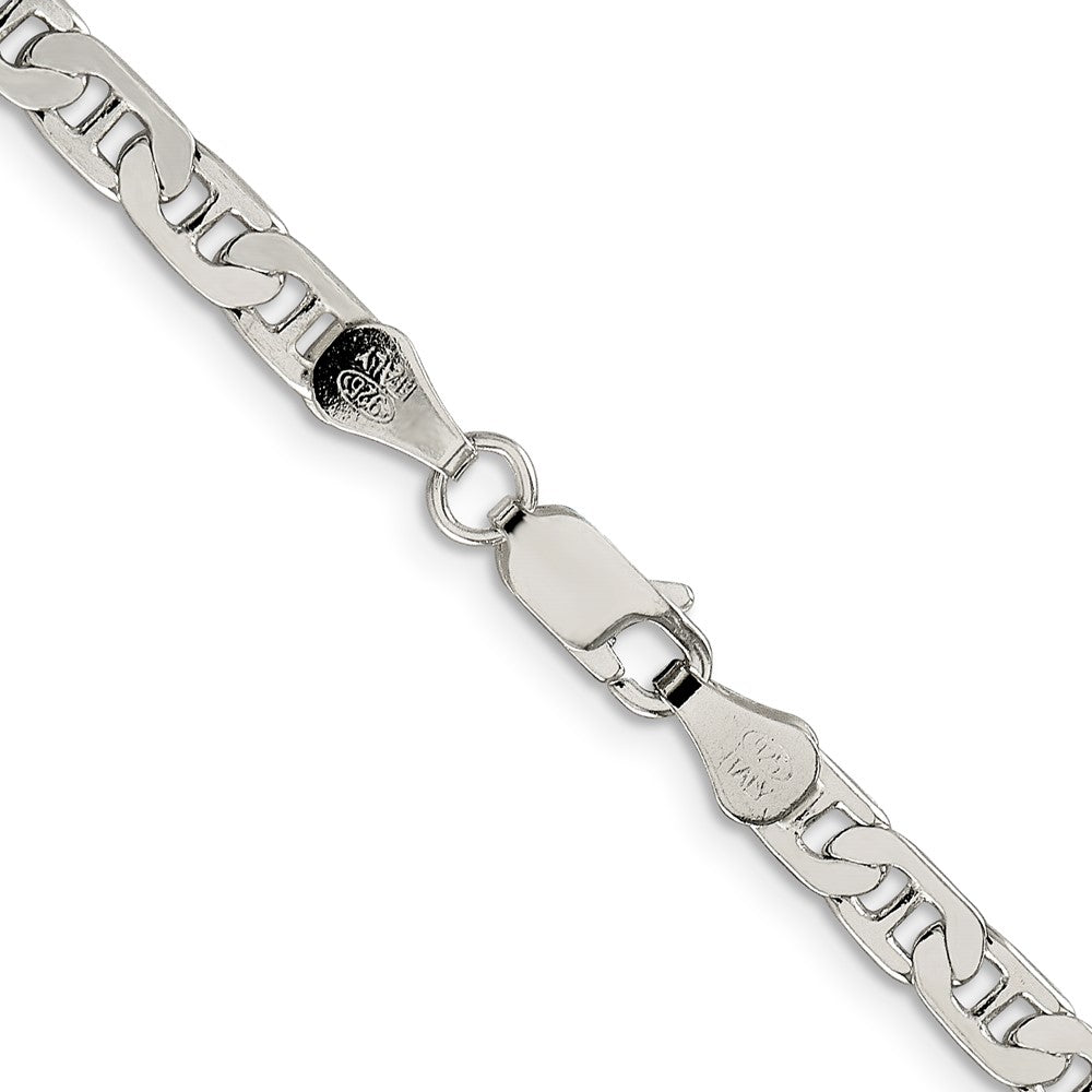 Sterling Silver 4.5mm Flat Anchor Chain Necklace