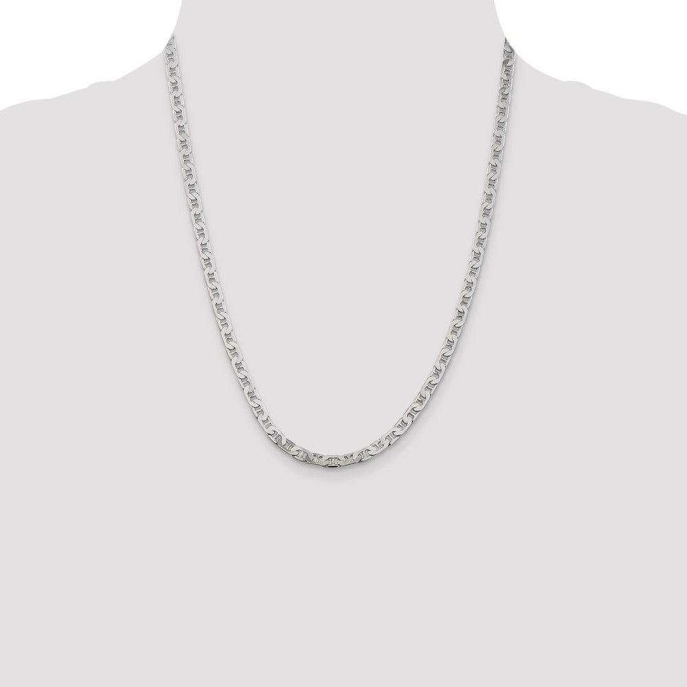 Sterling Silver 4.5mm Flat Anchor Chain Necklace