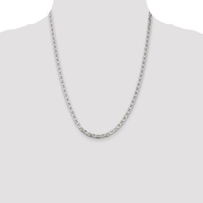Sterling Silver 4.5mm Flat Anchor Chain Necklace