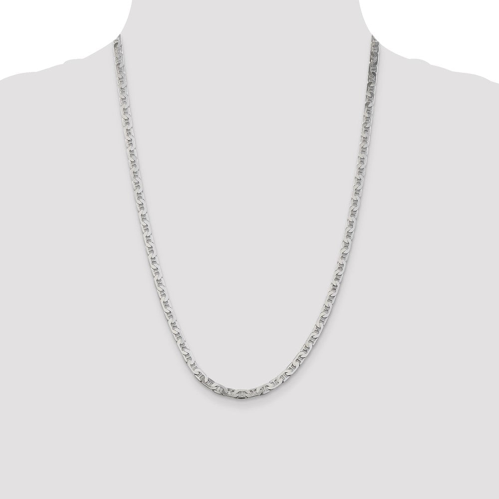 Sterling Silver 4.5mm Flat Anchor Chain Necklace