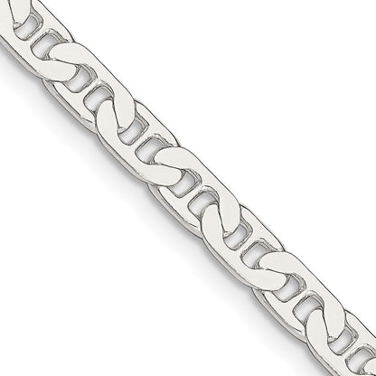 Sterling Silver 4.5mm Flat Anchor Chain Necklace