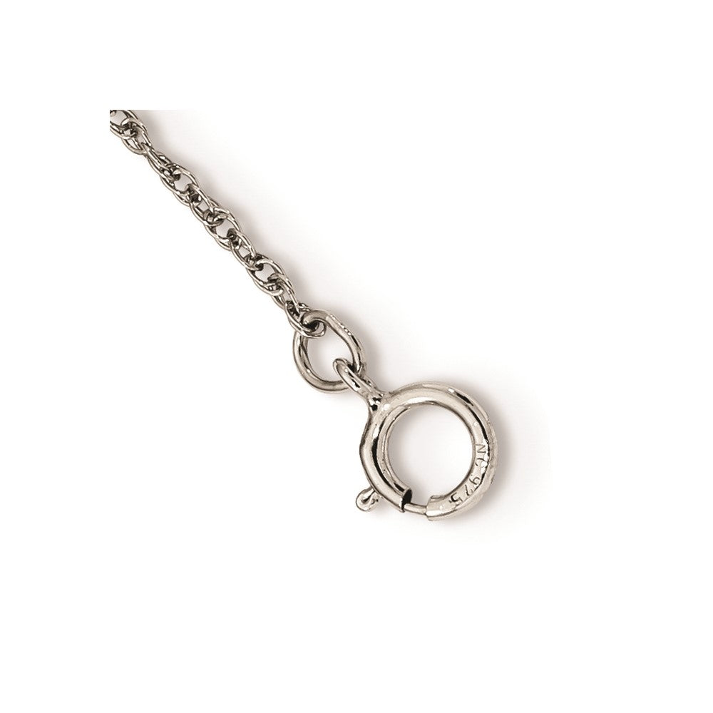 Sterling Silver 12K Gold Accents Cross Spring Ring Clasp Necklace 18"
