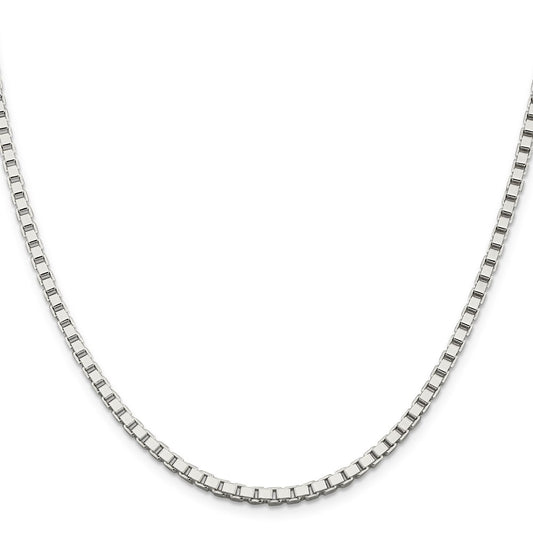 Sterling Silver 3mm Box Chain Necklace