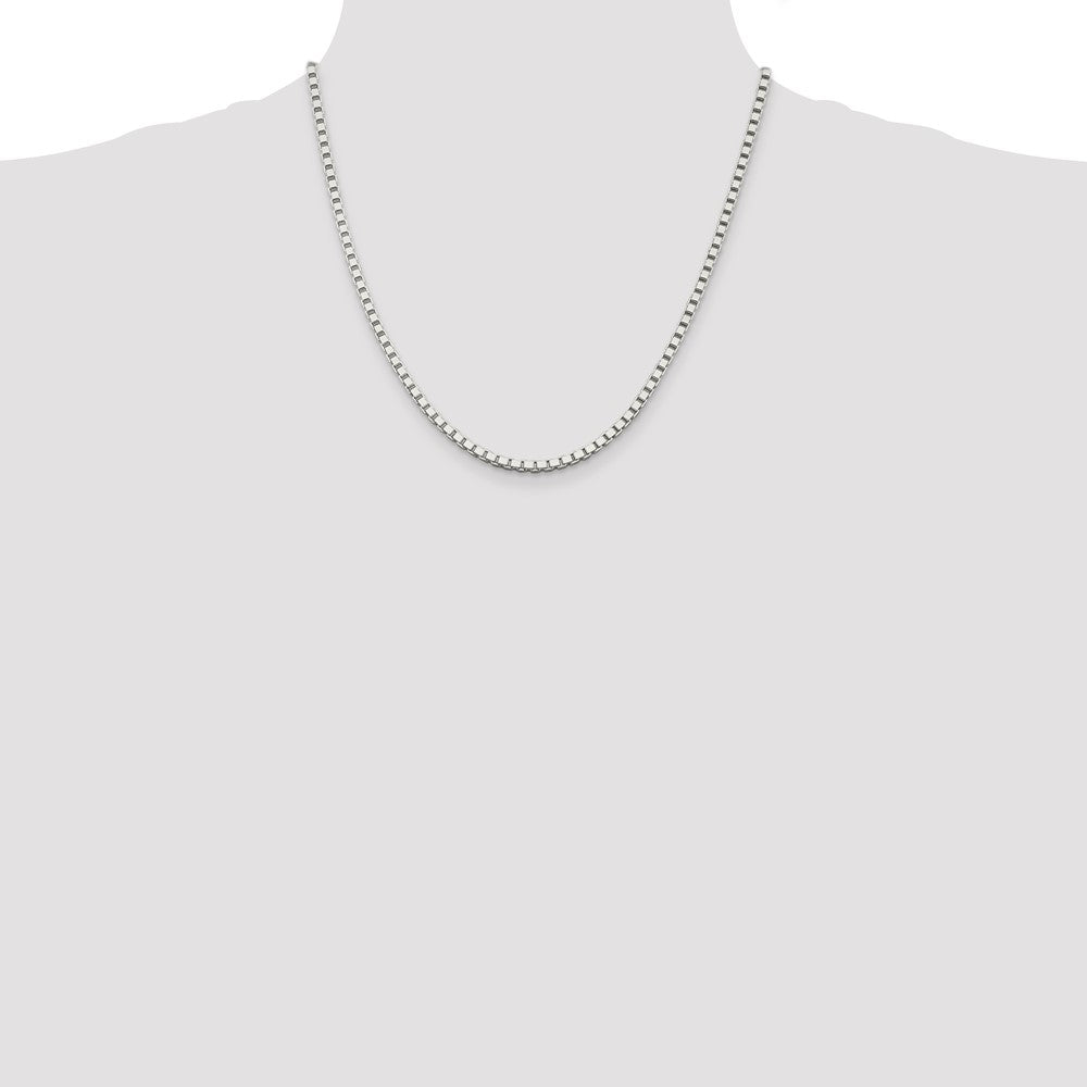 Sterling Silver 3mm Box Chain Necklace