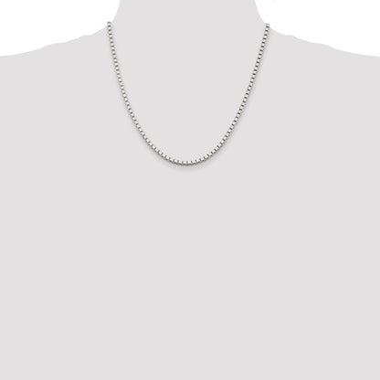 Sterling Silver 3mm Box Chain Necklace