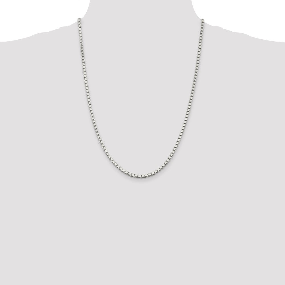 Sterling Silver 3mm Box Chain Necklace