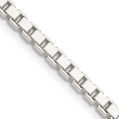 Sterling Silver 3mm Box Chain Necklace
