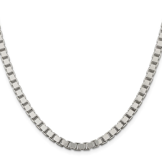 Sterling Silver 4.5mm Box Chain Necklace