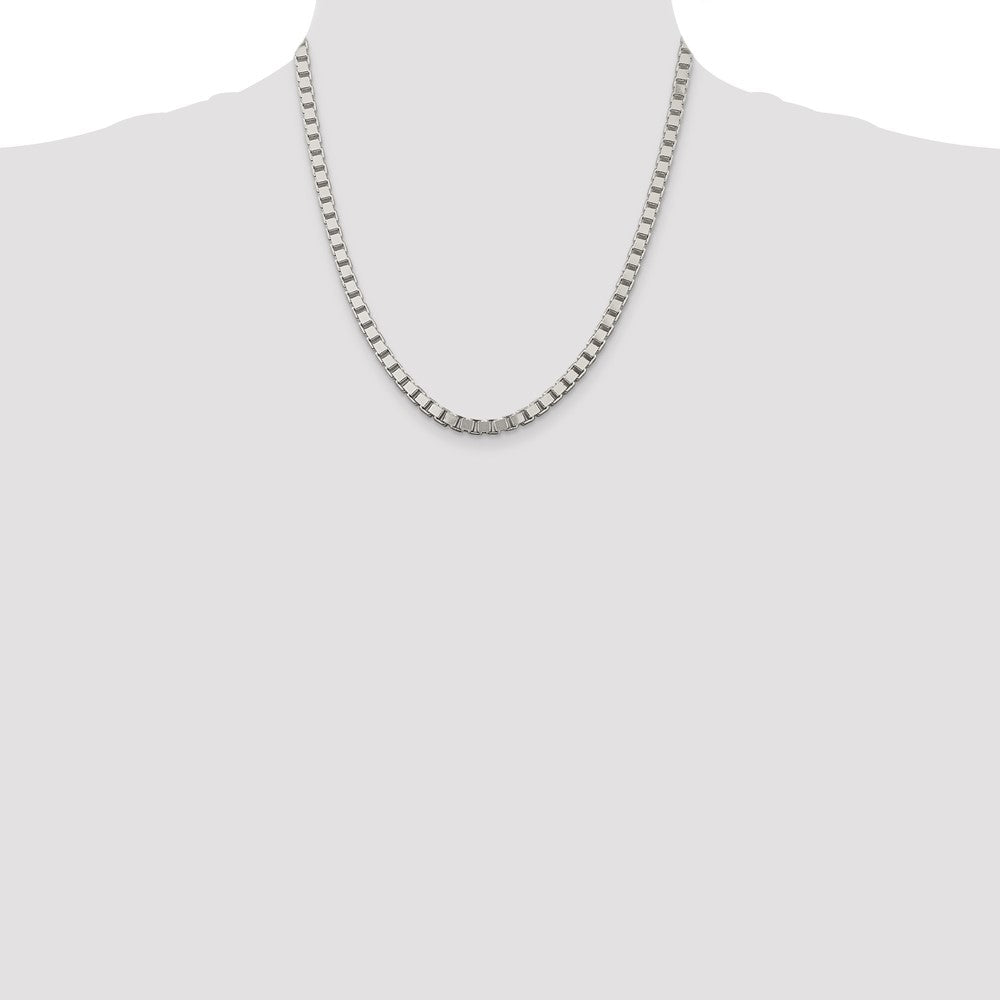 Sterling Silver 4.5mm Box Chain Necklace