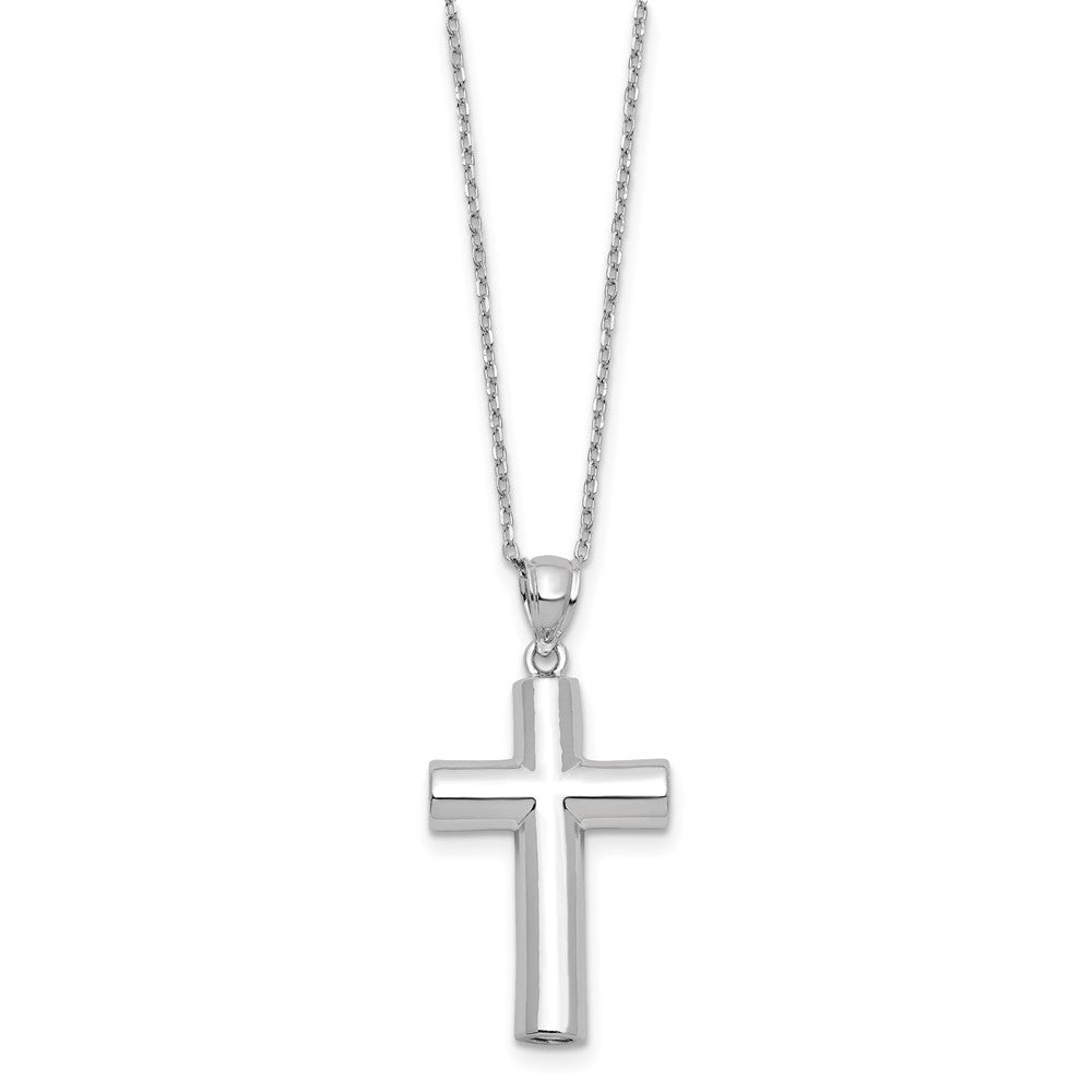 Sterling Silver Cross Ash Holder Necklace 18"