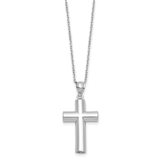 Sterling Silver Cross Ash Holder Necklace 18"
