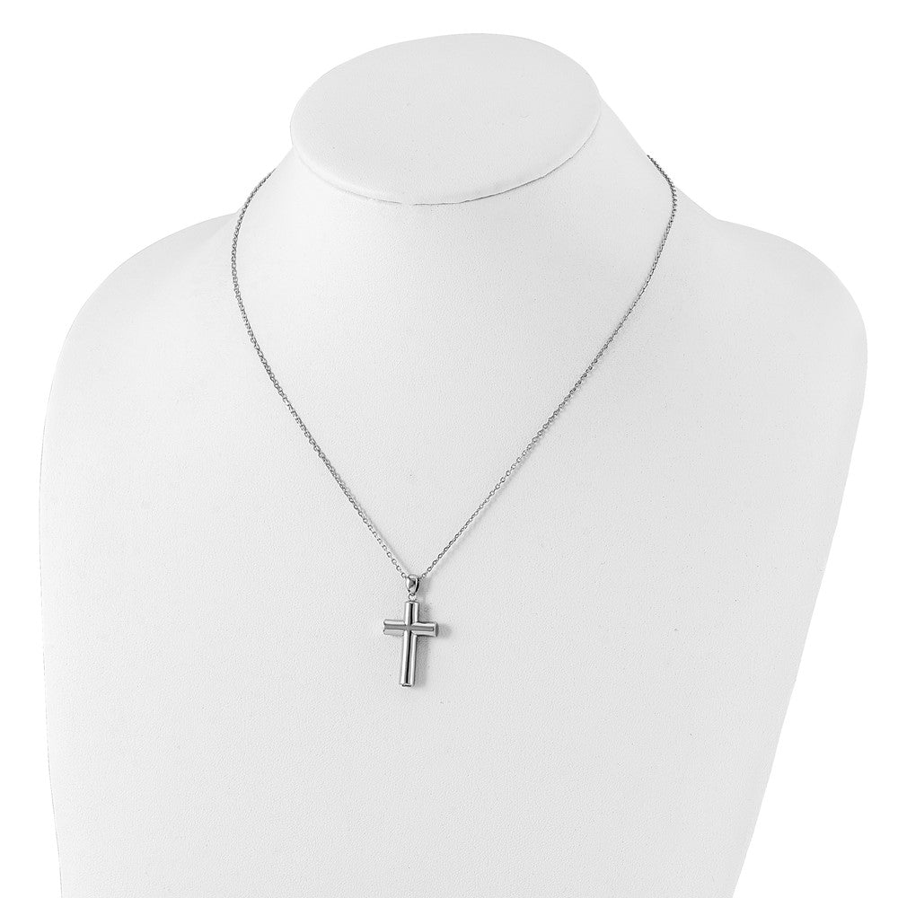 Sterling Silver Cross Ash Holder Necklace 18"