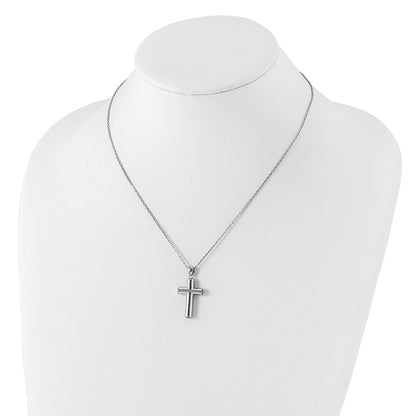 Sterling Silver Cross Ash Holder Necklace 18"