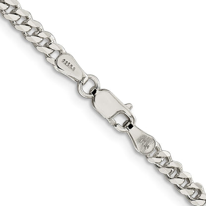 Sterling Silver Rhodium-plated 3.5mm Curb Chain Necklace