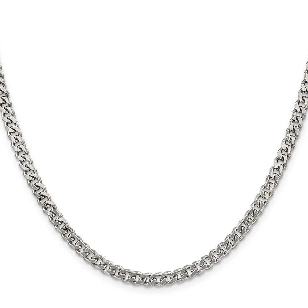 Sterling Silver Rhodium-plated 4.5mm Curb Chain Necklace