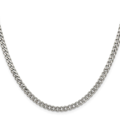 Sterling Silver Rhodium-plated 4.5mm Curb Chain Necklace