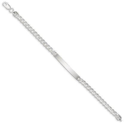 925 Sterling Silver 5mm Curb ID Bracelet 8 inch