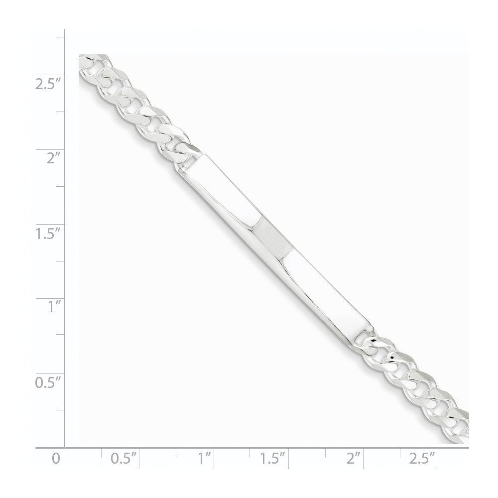925 Sterling Silver 5mm Curb ID Bracelet 8 inch
