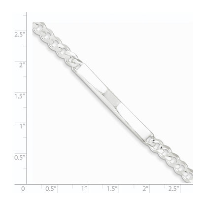 925 Sterling Silver 5mm Curb ID Bracelet 8 inch
