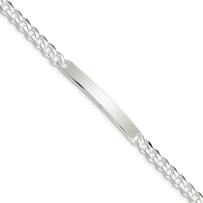 925 Sterling Silver 5mm Curb ID Bracelet 8 inch
